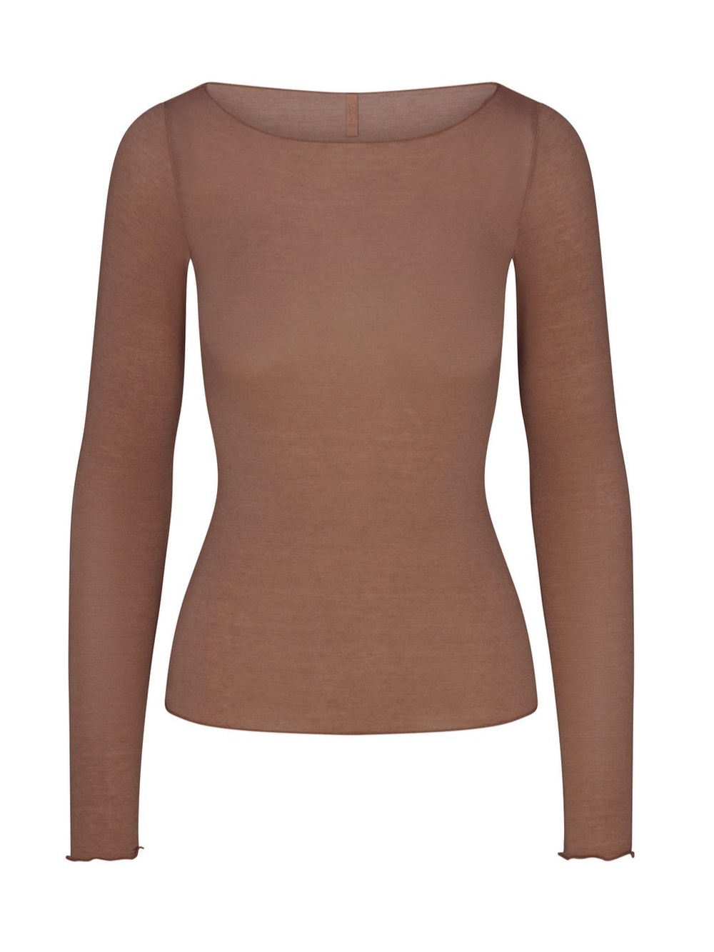 NWOT skims sheer model boatneck long sleeve shirt. Size medium sienna